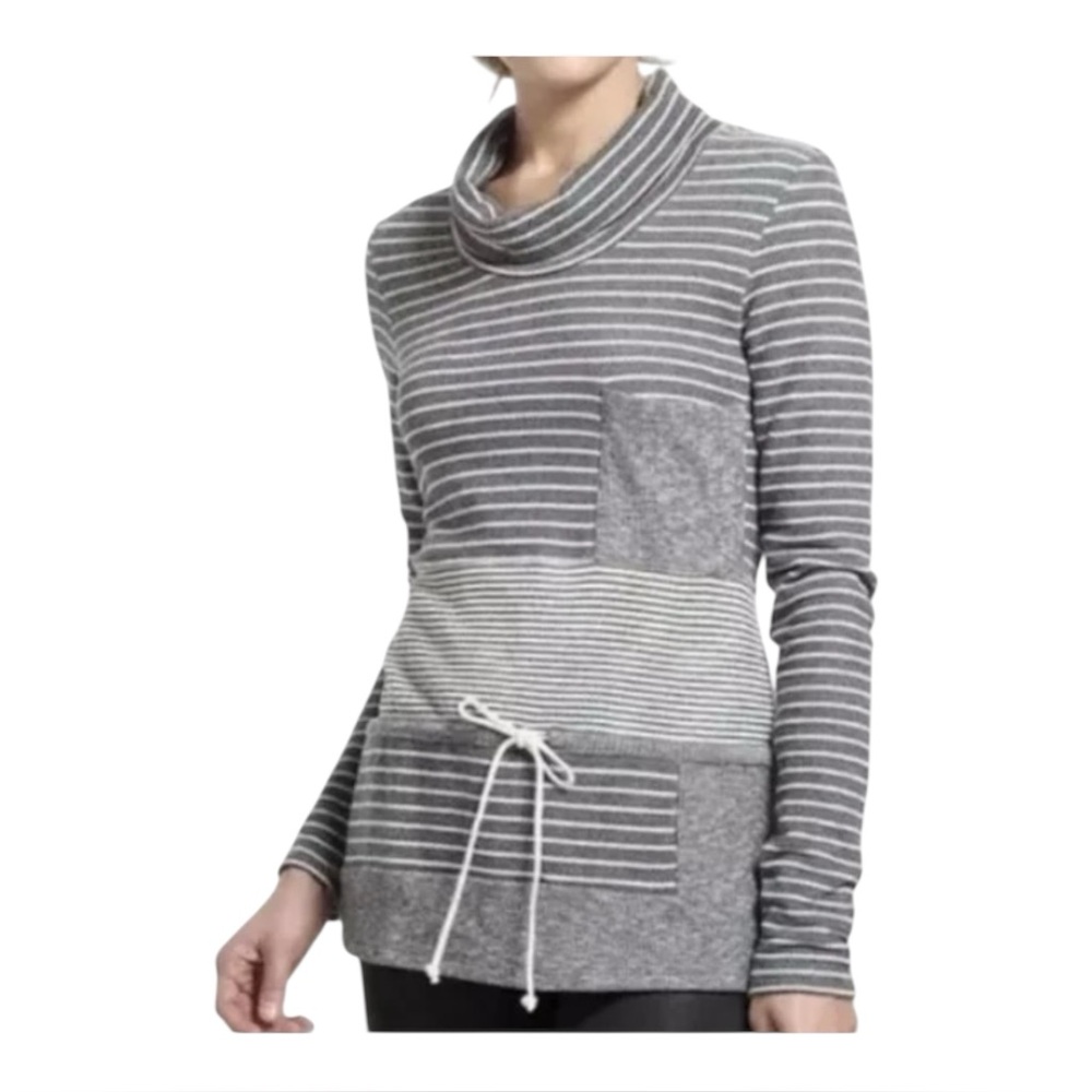 Anthropologie SATURDAY SUNDAY striped trio cowl neck Tunic Top Size Medium